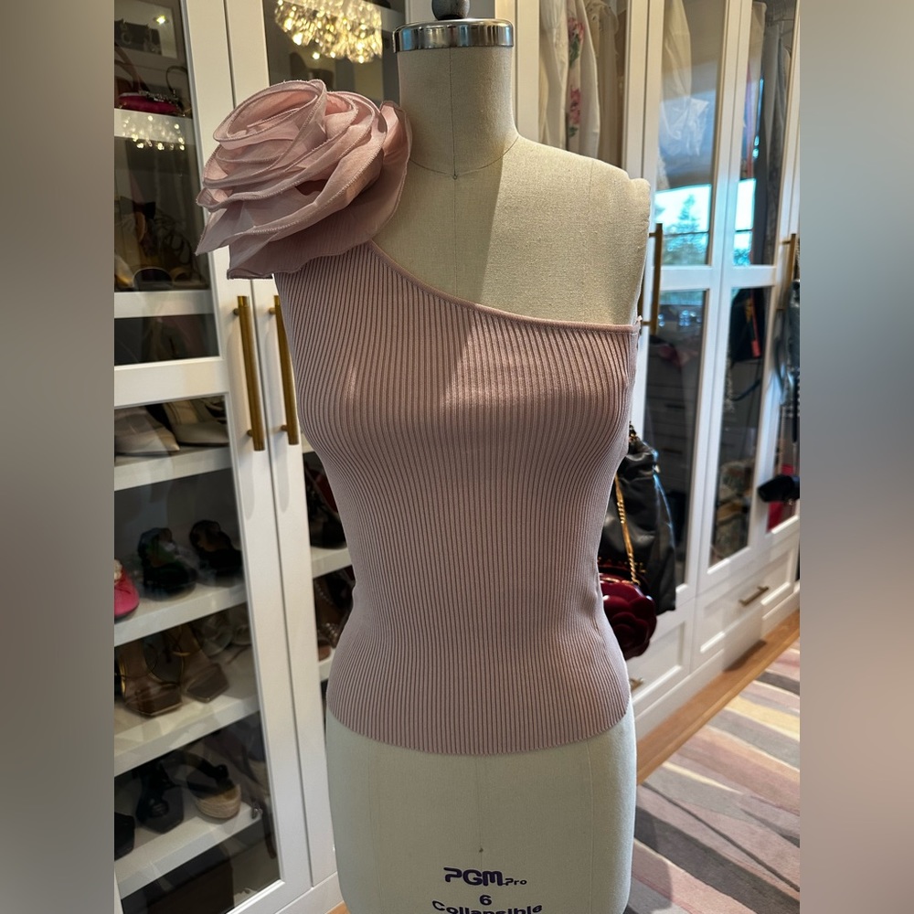 NWT Zara Pink asymmetrical top size Small